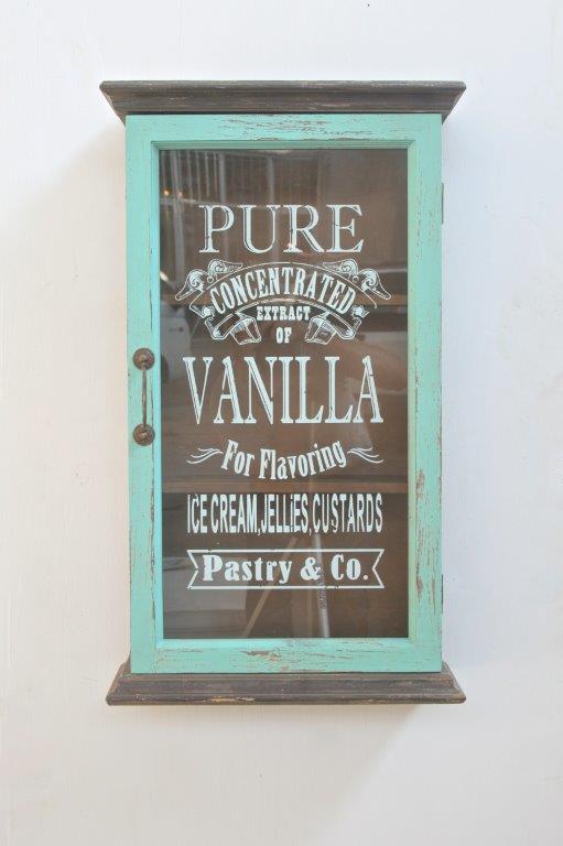 Green Glass Hanging Cabinet 'Vanilla'